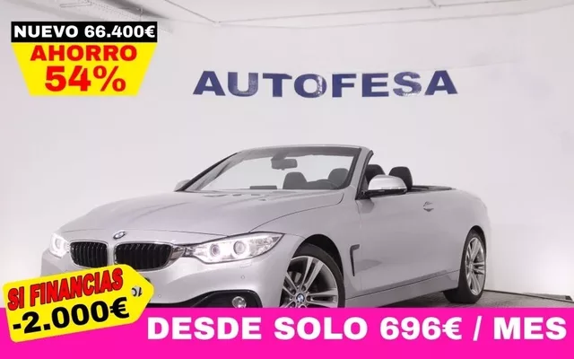 BMW Serie 4 SERIE 4 420D CABRIO AUTO 190CV 2P # CUERO, NAVY, PARKTRONIC