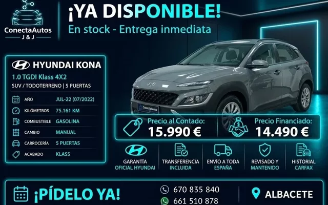 HYUNDAI Kona Kona 1.0 TGDI Klass 4x2