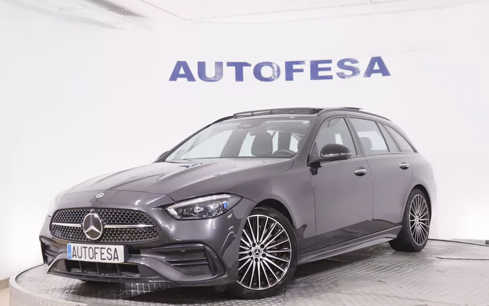 Mercedes-benz C 220 CLASE C C220D AMG LINE AUTO 194CV 5P # IVA DEDUCIBLE, TECHO ELEC DOBLE, NAVY, PARKTRONIC