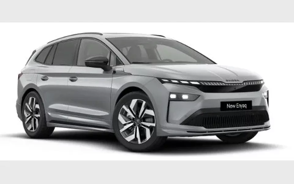 SKODA Enyaq Enyaq 85 Sportline 82 kWh 210 kW 1v (Inklapbare trekhaak, pack max, panoramisch open dak) - 5 jaar g
