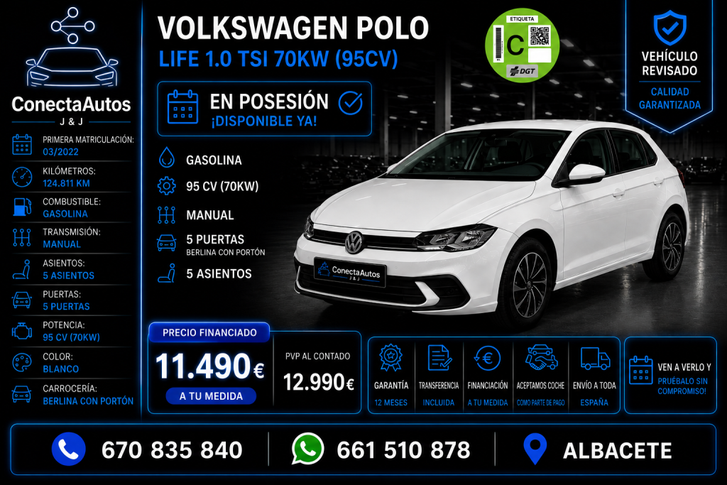 VOLKSWAGEN Polo Polo 1.0 TSI Life 70kW