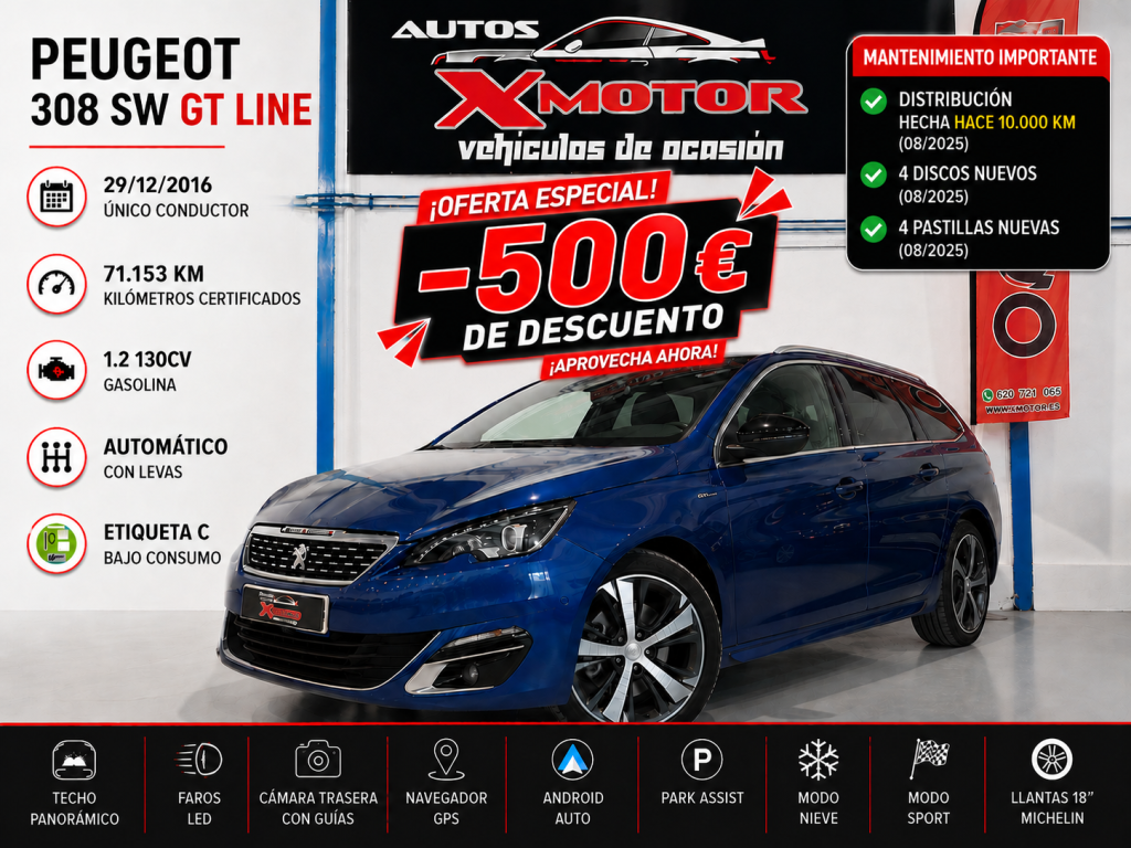 PEUGEOT 308 308 1.2 PureTech S&S GT Line EAT6 130