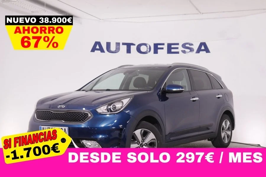 KIA Niro 1.6 GDI HEV HYBRID EMOTION AUTO 141CV 5P CERTIFICADO SALUD BATERIA EXCELENTE # NAVY,CAMARA TRASERA